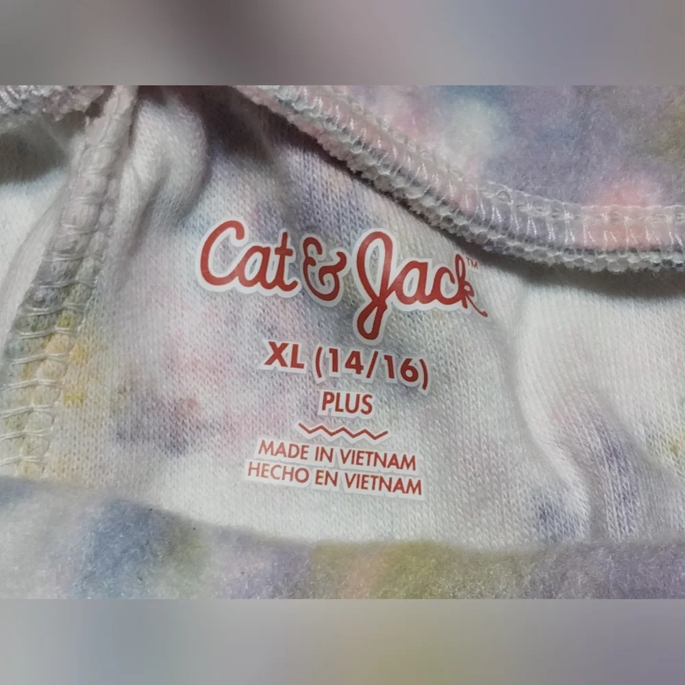Girls XL Plus Fleece Pants Joggers PJ Bottoms Tye-Dye 2 Pair Lot 14 16 Soft New - Picture 8 of 12